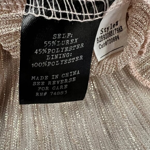 ADIVA Women's Layered V-Neck Blush Metallic Top Size Medium - Picture 9 of 9